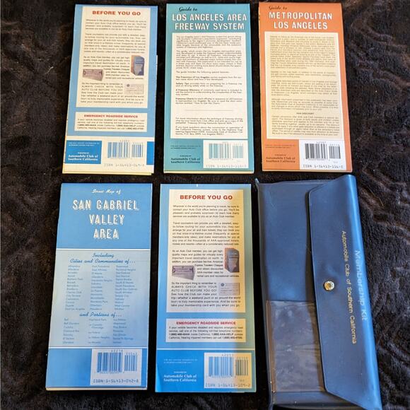 Vintage Lot 5 1990s 90s Southern California Roadmaps Vtg Paper Maps AAA Ephemera - Picture 6 of 16